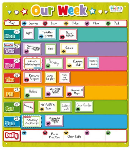 Our Week Magnetic Daily Organiser-Additional Need,Calming & Anxiety,Dyspraxia,excell2,Fans & Visual Prompts,Fiesta Crafts,Helps With,Maths,Neuro Diversity,Primary Maths,PSHE,Social Emotional Learning,Social Stories & Games & Social Skills,Stock,Transitions and Routines-Learning SPACE
