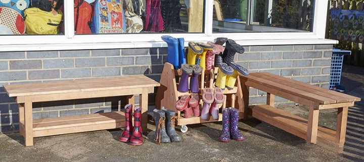Outdoor Shoe Benches (2Pk), Learning SPACE
