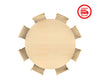 Circular Table with 8 Chairs