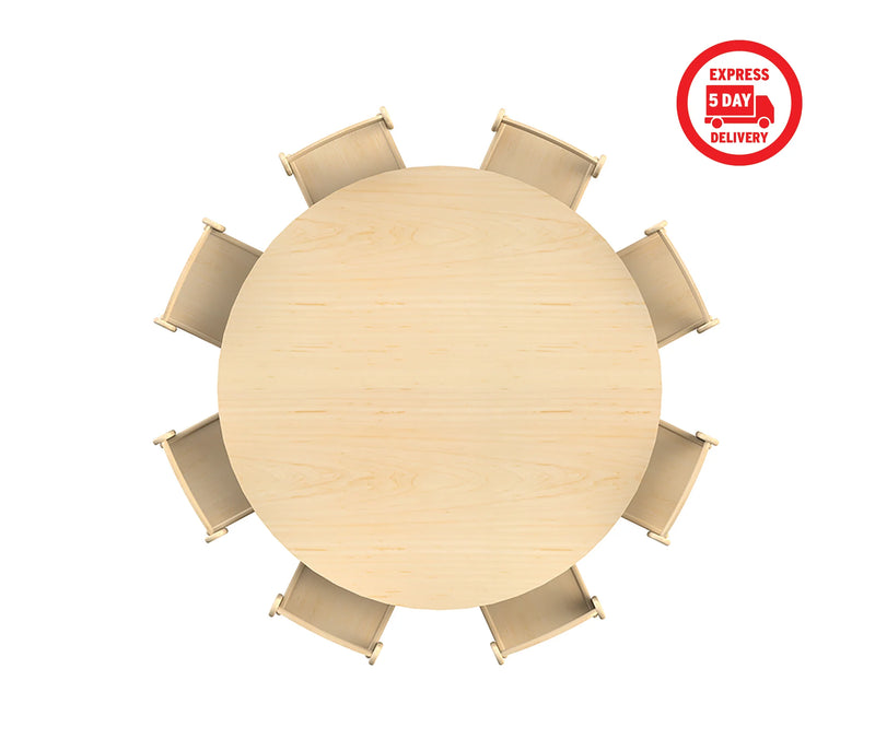 Circular Table with 8 Chairs