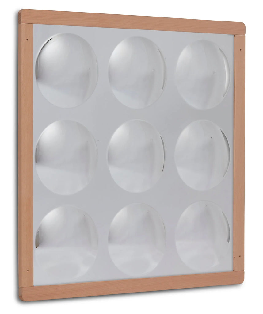 Sensory Wall Domed Mirror With Wooden Frame