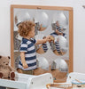 Sensory Wall Domed Mirror With Wooden Frame
