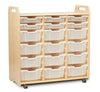 Tray Storage Unit (1080mm Height) With 6 Shallow And 12 Deep Trays