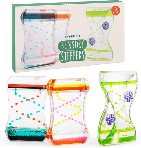 Pack of 3 Liquid Motion Toy Timers-Cause & Effect Toys,Classroom Packs,Fidget,Maths,Sand Timers & Timers,Visual Sensory Toys-Learning SPACE