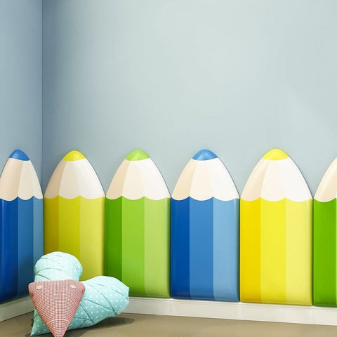 Padded Wall Art - Pencil Theme-Padding for Floors and Walls,Playlearn,Sensory Wall Panels & Accessories,Stock,Wall Padding-Learning SPACE
