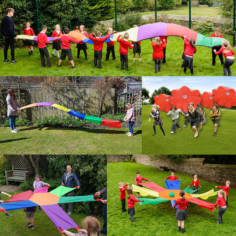 Parachute Activites Kit-Active Games,Classroom Packs,Dropship,EDUK8,Garden Game,Physical Development,Playground,Playground Equipment-Learning SPACE