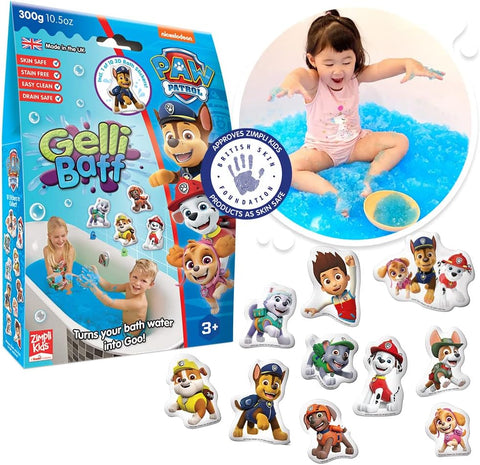 Paw Patrol Gelli Baff With Bath Stickers, Blue Learning SPACE