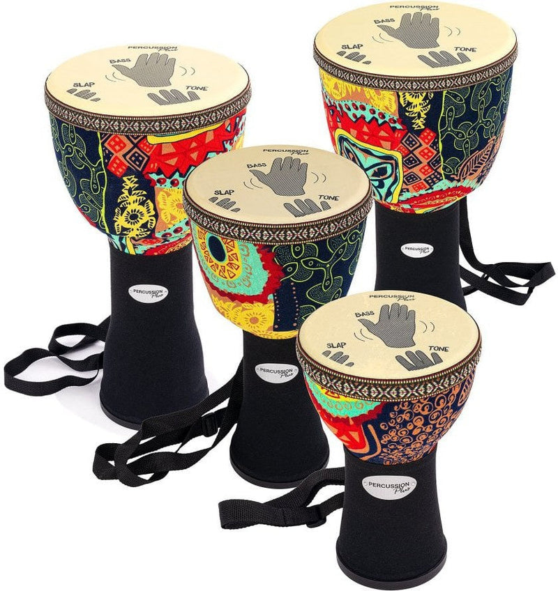 Percussion Plus Slap Djembe Packs - Pretuned - 4 pack, Learning SPACE