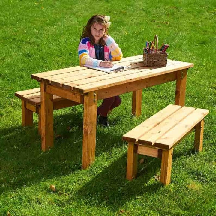 Picnic Bench & Table Set (Set Of 3), Learning SPACE