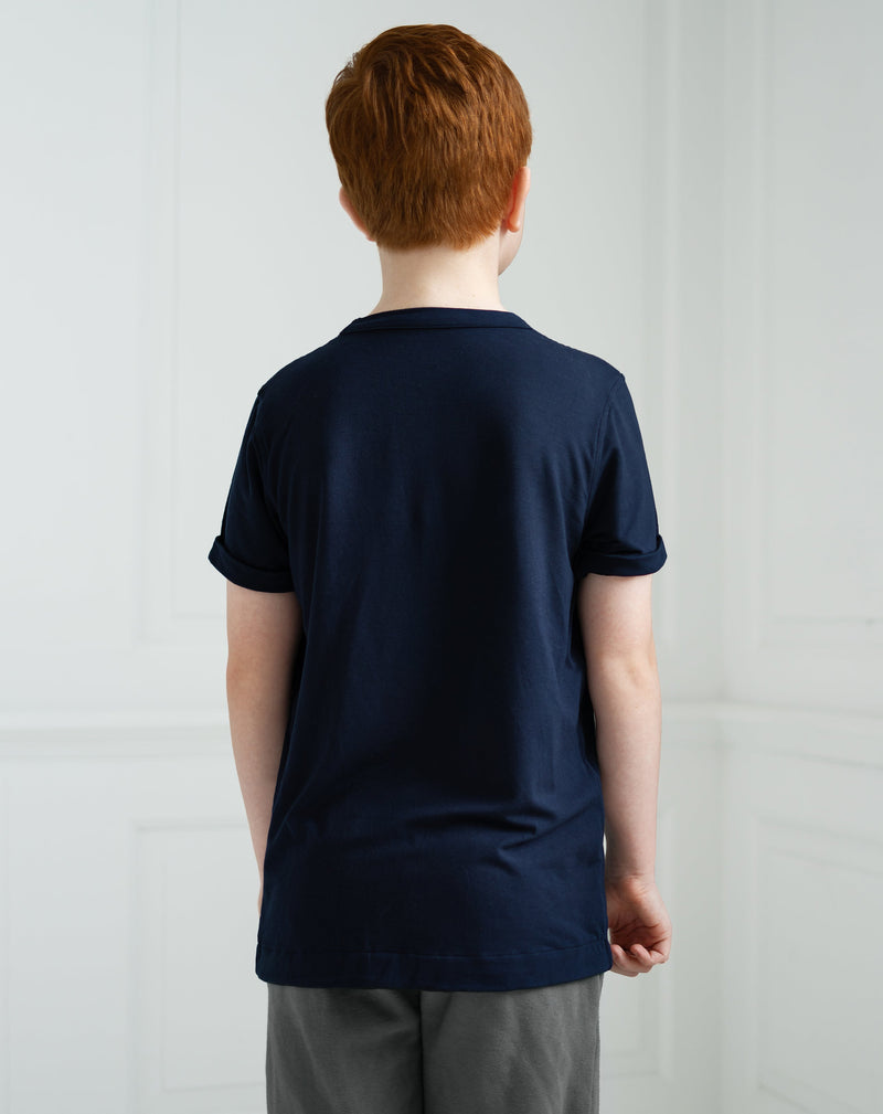 Kids White Fidget T-Shirt : Sensory Clothing with Built-in Popits, Learning SPACE