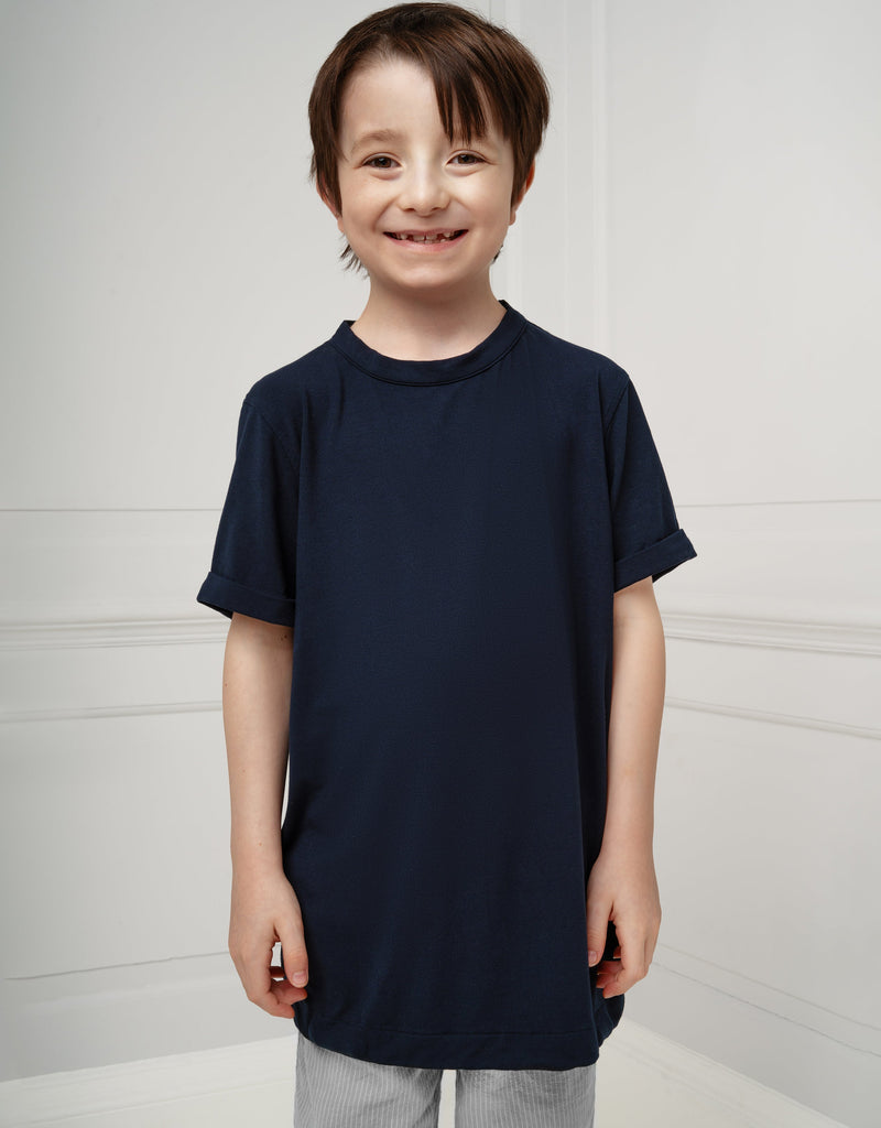 Kids White Fidget T-Shirt : Sensory Clothing with Built-in Popits, Learning SPACE