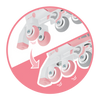 Pink Globber Learning Roller Skates 2 in 1 (Size EU 30-33), Learning SPACE