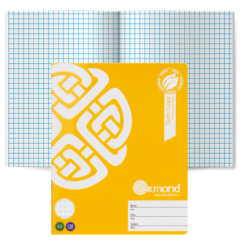 Pk 10. 120pg C3 Durable Cover Sum Copy Book, Learning SPACE