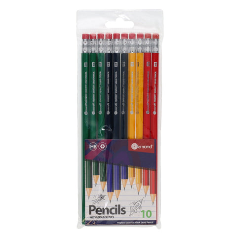 Pkt.10 Hb Rubber Tipped Pencils, Learning SPACE