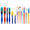 Pkt.15 Colourful Paint Brushes & Sponges Set, Learning SPACE