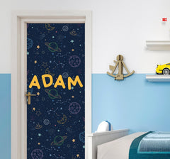 Planets in Space Door sticker - Personalisable, Learning SPACE