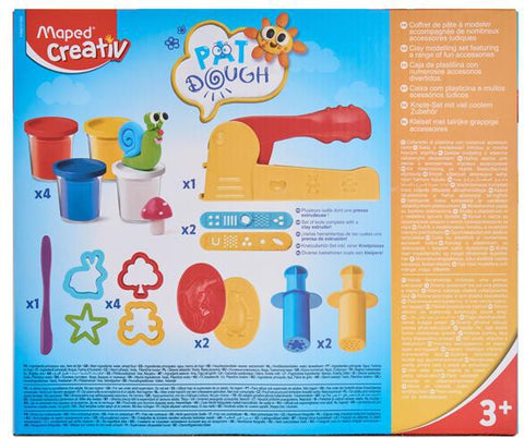 Play Dough - 4 Tubs and 12 Accessories-Art Materials,Arts & Crafts,Baby Arts & Crafts,Christmas 2024,Craft Activities & Kits,Early Arts & Crafts,Maped Stationery,Messy Play,Modelling Clay,Primary Arts & Crafts-Learning SPACE