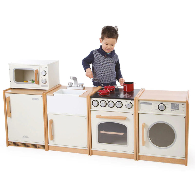 Play Kitchen Natural Wooden Education Fridge, Learning SPACE