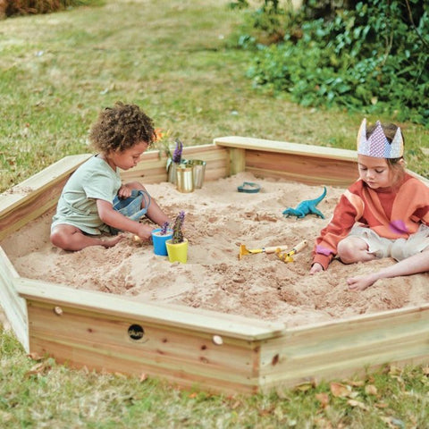 Plum® Giant Wooden Sand Pit [Natural]-Classroom Resources,EA Tender,Eco Friendly,Educational Play,Messy Play,Outdoor Play,Outdoor Sand & Water Play,Playground Equipment,Plum Play,Sand,Sand Pit,Seasons,Stock,Summer-Learning SPACE