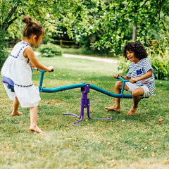 Plum® Rotating See Saw - Purple/Teal-Active Games,Additional Need,AllSensory,Balancing Equipment,Bounce & Spin,Calming & Anxiety,Garden Game,Gross Motor and Balance Skills,Helps With,Plum Play,See Saws,Sensory Seeking,Stock-Learning SPACE