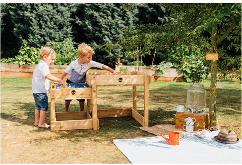 Plum® Sandy Bay Wooden Play Tables-Eco Friendly,Messy Play,Outdoor Sand & Water Play,Plum Play,S.T.E.M,Sand,Sand Pit,Science Activities,Seasons,Sensory Garden,Stock,Summer,Table,Water & Sand Toys-Learning SPACE