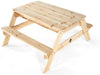 Plum® Wooden Sand & Picnic Table [Natural]-Children's Wooden Seating,Eco Friendly,Messy Play,Outdoor Furniture,Outdoor Sand & Water Play,Outdoor Seating,Picnic Table,Plum Play,Sand,Sand Pit,Seating,Stock,Table,Toddler Seating,Wooden Table-Learning SPACE