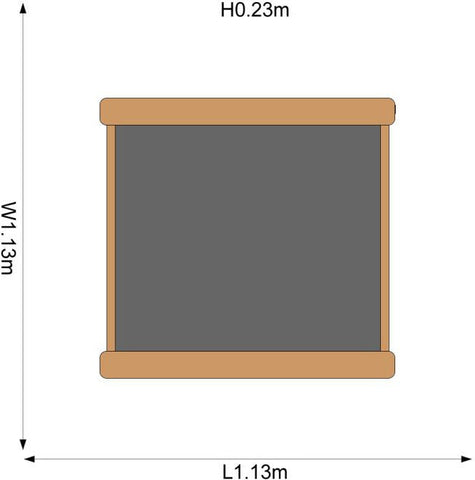 Plum® Wooden Square Sand Pit [Natural], Learning SPACE