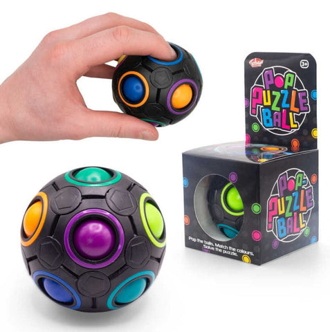 Pop Puzzle Ball Fidget Toy-ADD/ADHD,AllSensory,Calmer Classrooms,Calming & Anxiety,Fidget,Helps With,Neuro Diversity,Push Popper,SCOTEXCEL,Sensory Seeking,Stocking Stuffers,Stress Relief,Tobar Toys,Toys for Anxiety-Learning SPACE