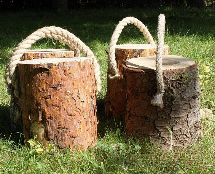 Portable Log Perch Seats (4Pk)-Children's Wooden Seating,Cosy Direct,Forest School & Outdoor Garden Equipment,Outdoor Seating,Toddler Seating-Learning SPACE