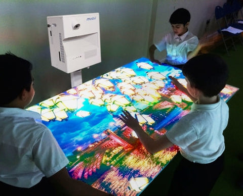Portable OmiVista Mobii Interactive Table & Floor Projector-Autism,Dementia,Immersive Interactive Spaces,OM Interactive,Portable Sensory Rooms,Sensory Projectors-Learning SPACE