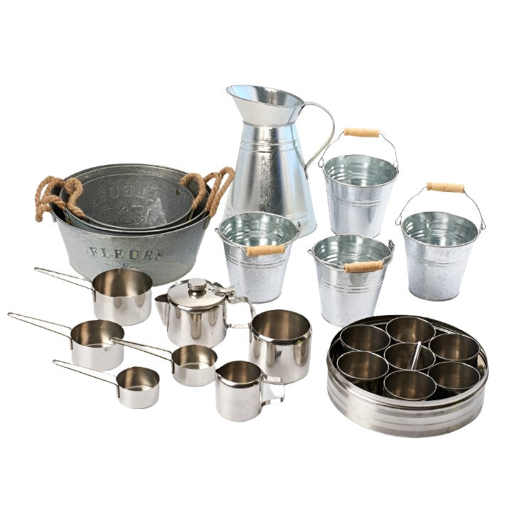 Posh Mud Pie Kit - 20-Piece Deluxe Metal Set, Learning SPACE