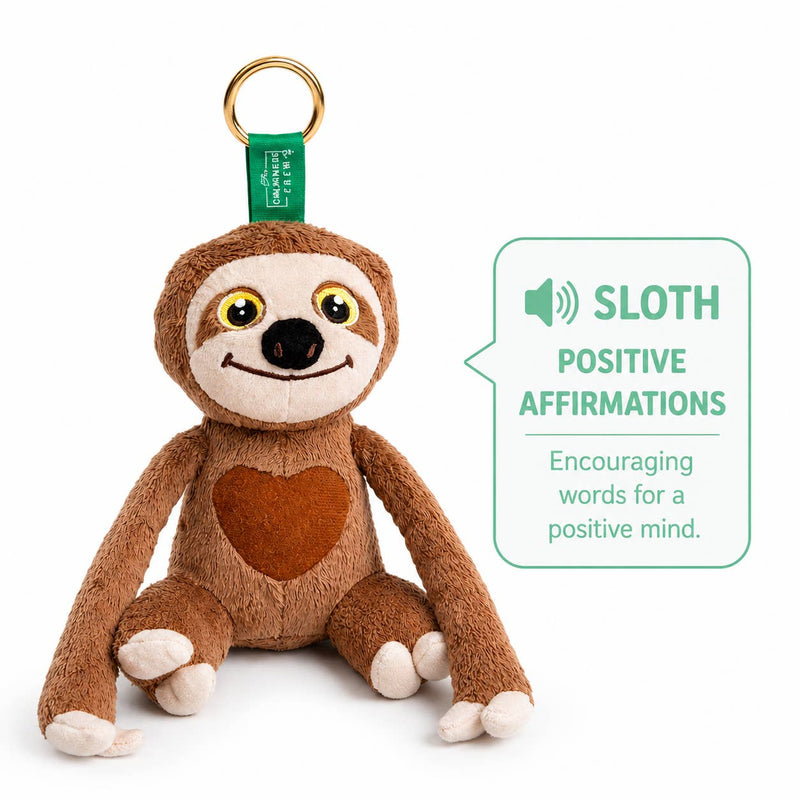 Positive Affirmations Sloth - Portable Talking Plushie, Stuffed Toys Learning SPACE
