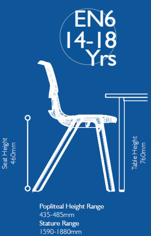Postura+ One Piece Chair (Ages 14-18), Learning SPACE