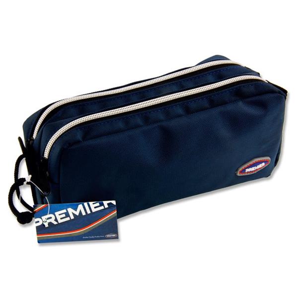 Premier Twin Zip Pencil Case Bold - 3 Assorted Colours, Learning SPACE