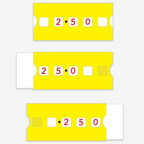 Pupils Decimal Sliding Lines (Pack Of 30) And Teacher Demo Version, Learning SPACE