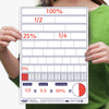 Pupils Dry Wipe Fraction, Decimal, Percentage, Pie Boards Pack of 30, Learning SPACE