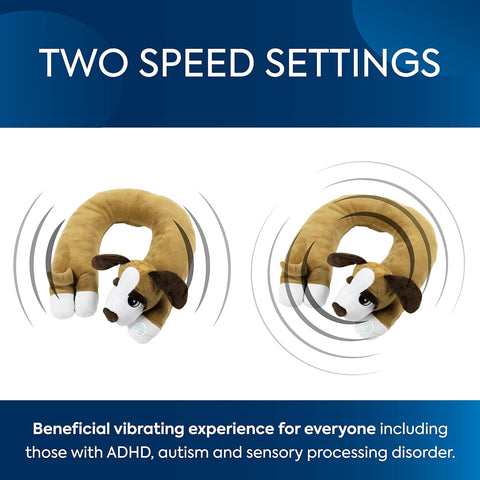 Puppy Vibrating Neck Pillow – Soothing Sensory Comfort by Bouncyband-ADD/ADHD,Autism,Bouncyband,Calming & Anxiety,Comfort Toys,excell2,Playlearn,Plush,Sensory Processing Disorder,Weighted & Deep Pressure,Weighted Lap Pad,Weighted Shoulder Snakes-Learning SPACE