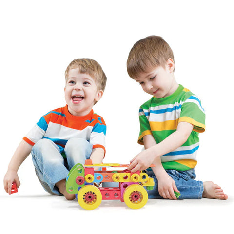 Quercetti Tecno Jumbo – School Pack 228pcs Nuts and Bolts Builder Set-Classroom Packs,Classroom Resources,Engineering & Construction,Fine Motor Skills,Games & Toys,Gifts For 3-5 Years Old,Quercetti,Sound. Peg & Inset Puzzles-Learning SPACE