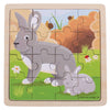 Rabbit and Kitten Puzzle-2-12 Piece Jigsaw,Baby & Toddler Gifts,Baby Toys,Baby Wooden Toys,Bigjigs Toys,Sound. Peg & Inset Puzzles-Learning SPACE