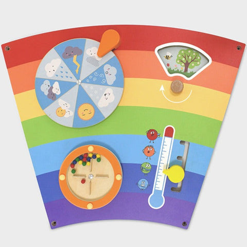 Rainbow Activity Wall Panels-Arts & Crafts-Additional Need,Dropship,Fine Motor Skills,Helps With,Maths,Nursery,Primary Maths,Rainbow Theme Sensory Room,SCOTEXCEL,Sensory Wall Panels & Accessories,Shape & Space & Measure,Strength & Co-Ordination,Viga Activity Wall Panel-Learning SPACE