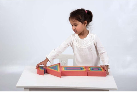 Rainbow Architect Stacking Squares - Pk7 - Great For Montessori And Nurture Rooms-Additional Need,Building Blocks,Fine Motor Skills,Gifts For 2-3 Years Old,Gifts For 3-5 Years Old,Gifts for 5-7 Years Old,Gifts for 8+,Helps With,Maths,Memory Pattern & Sequencing,Nurture Room,Primary Maths,Shape & Space & Measure,Stacking Toys & Sorting Toys,Stock,Teenage & Adult Sensory Gifts,TickiT-Learning SPACE