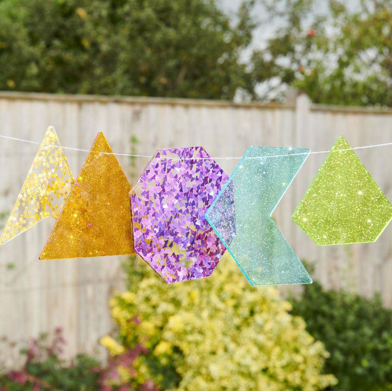 Rainbow Glitter Shapes - Mood Shape Accessory, Arts & Crafts Learning SPACE