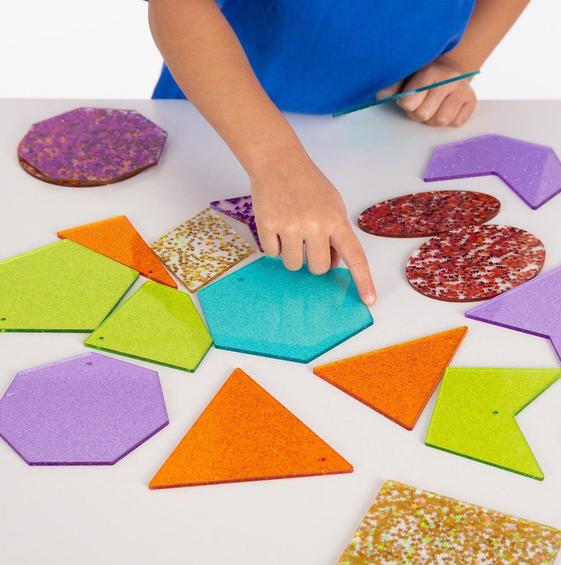 Rainbow Glitter Shapes - Mood Shape Accessory, Arts & Crafts Learning SPACE