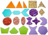Rainbow Glitter Shapes - Mood Shape Accessory, Arts & Crafts Learning SPACE