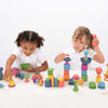 Rainbow Wooden Super Set 84-Piece Sensory Loose Parts Collection, Learning SPACE