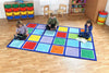 Rainbow™ Rectangle Placement Squares Carpet, Learning SPACE