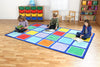 Rainbow™ Rectangle Placement Squares Carpet, Learning SPACE