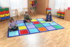 Rainbow™ Rectangle Placement Squares Carpet, Learning SPACE