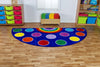 Rainbow™ Semi-Circle Placement 3x1.5m Carpet, Learning SPACE