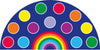 Rainbow™ Semi-Circle Placement 3x1.5m Carpet, Medium Learning SPACE